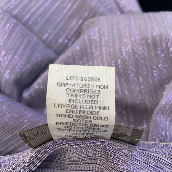 Papillon Blanc purple shimmer tank with built in bra - Picture 7 of 7